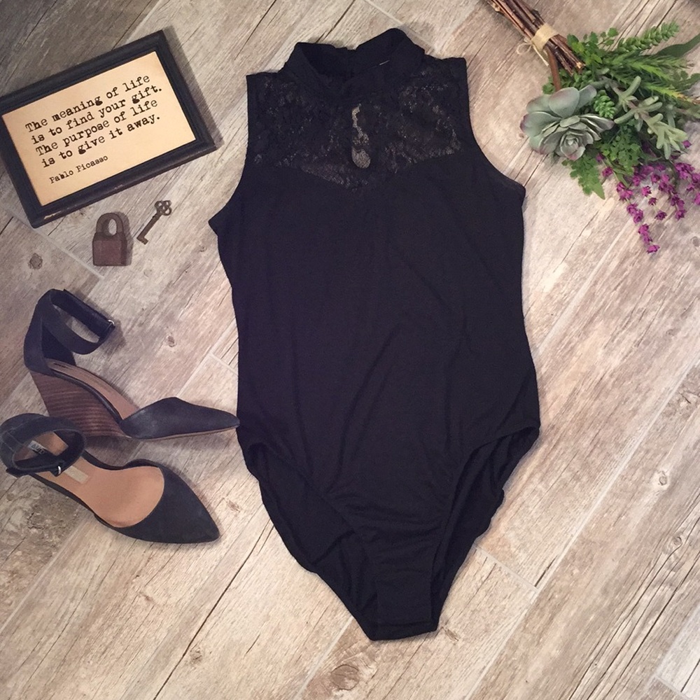 Black Lacey Bodysuit. Worn once!